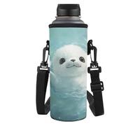 Dolyues Joli porte-bouteille d'eau en forme de sceau, sac isotherme pour enfants avec sangle de sécurité en polyester pour la plage et l'école (Becherhalter) léger, Joint