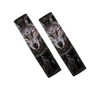 Dolyues Lot de 2 housses de siège de voiture avec motif attrape-rêves Noir