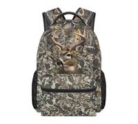Dolyues Sac à dos camouflage pour garçons de 4e année de 8 à 12 ans, sacs à livres patriotiques pour enfants élémentaires, chasse, camping, Camouflage cerf, Sac à dos daypack
