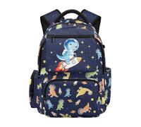Dolyues Sac à dos de voiture pour garçons de 10 à 12 ans - Léger - Imprimé à rayures - Pour enfants de 4e année, Astronaute dinosaure, Sac à dos daypack