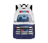Dolyues Sac à dos ergonomique patriotique pour garçons de 8 à 10 ans Motif camouflage drapeau américain 4e année, Voiture de police., Sac à dos daypack