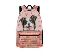 Dolyues Sac à dos kawaii pour filles de 10 ans, sac à dos ergonomique léger pour l'école primaire de 5e année, Berger Rose, Sac à dos daypack