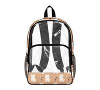 Dolyues Sac à dos transparent pour l'école, joli sac à dos pour les événements de stade, sacs à dos robustes pour enfants pour filles avec fond renforcé, Chat blanc, Sac à dos daypack