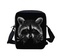 Dolyues Sacs à bandoulière avec impression 3D pour homme et femme, sacs à bandoulière d'extérieur pour voyage, sport, Le raton laveur