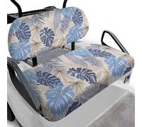 Dolyues Tropical Leaf Housses de siège universelles en polyester résistant aux UV pour voiturette de golf, reste en place, installation rapide
