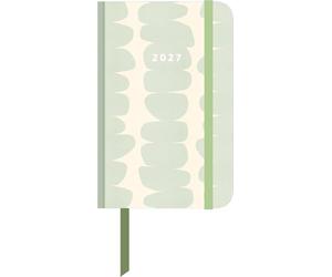 Dom Vari Zen Pebbles 2027: Taschenkalender 9x14 cm - Wochenplaner mit Elastik-Verschlussband, Leseband, Falttasche & Platz für Notizen, für Beruf, Schule & Alltag