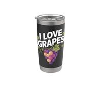 Domaine viticole I Love Grapes Grape Lover Fruit Vineyard Gobelet isotherme en acier inoxydable double paroi