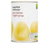 Domaines essentiels Waitrose en forme de poire au sirop léger 411 g