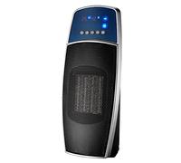 DOMAIR OVOID - Radiateur soufflant céramique - 1500 watts - Télécommande- Thermostat électronique - Anti-basculement et Anti-surchauffe - Noir/Gris