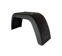 DOMAR Garde-boue simple 13 à 14 pouces en plastique pour remorque 660 x 190 mm passage de roue plat avec trous de montage protection anti-boue robuste véhicule utilitaire