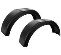 DOMAR Kit de Deux Garde-Boue Simples 13 à 14 Pouces en Plastique pour remorque 770 x 200 mm Passage de Roue Plat comme Protection Anti-Boue Robuste pour véhicule Utilitaire