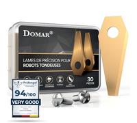 Domar - Lames de tondeuses-robots longue durée, vis incluses I Lames améliorées compatibles avec les robot tondeuse Bosch Indego I 30 lames de rechange