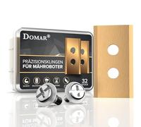 Domar - Lames de tondeuses-Robots Longue durée, vis incluses I Lames améliorées compatibles avec Les Robot Tondeuse Mammotion I 32 Lames de Rechange