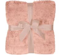 Domarex couverture en micropolaire - 130x170 cm - chaud et doux - idéal pour les soirées d'hiver fêtes - facile d'entretien - Rose
