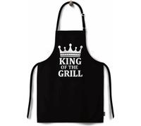 Domarex Tablier de barbecue pour homme, tablier de serveur, indispensable pour les amateurs de cuisine - Parfait pour tout professionnel du barbecue - Noir