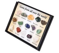 Domary 15 Sortes D'échantillons de Pierres de Cristal avec Pierres Guérison pour L'équilibrage des Chakras, Méditation, Décoration Feng Shui