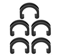 Domary 5pcs Boucle de Type C de Vélo en Alliage D'Aluminium Pince à Pression en Forme U Serre-Câble Cyclisme pour Vélo Montagne Route Pliant Fixation Câbl (Noir)