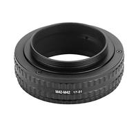 Domary Adaptateur D'objectif Hélicoïdal M42 à Mise au Point Réglable, Accessoire de Macrophotographie, Noir (17mm-31mm)