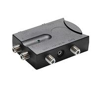 Domary Amplificateur TV Bidirectionnel à Faible Bruit pour une Utilisation en Intérieur, Amplificateur de Signal à 4 Sorties pour 4 Téléviseurs, Matériau ABS, 2 Entrées TV et Radio (Noir)