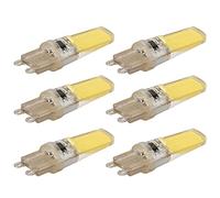 Domary Ampoule LED G9, 6 Pièces, Lumière Variable de Remplacement, économe en énergie, pour Lampes Murales, Lampes de Table, 9W, Blanc Froid, 220V (Blanc 6000K-6500K)