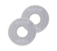 Domary Anneau D'Interrupteur à Bascule de Guitare en Alliage D'aluminium, Interrupteur à Bascule 3 Voies, Anneau de Sélection Micro Rondelle, Support Auto-adhésif, Installation (Argent)