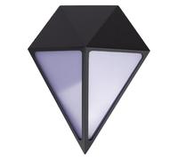 Domary Applique Murale LED Extérieure 12W Lumière Chaude en Forme de | Conception de Pierres Précieuses Taillées en Prisme, Boîtier en Aluminium, Résistant aux Intempéries, pour Cour D'hôtel,