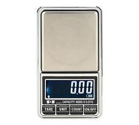 Domary Balance de Poche Numérique 600g 0.01g, Mini Balance pour Bijoux | Plateforme en Acier Inoxydable, écran LCD rétroéclairé Blanc, Arrêt Automatique Après 3 Minutes, alimenté par USB ou par