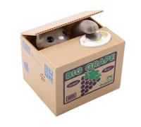 Domary Boîte D'épargne d'argent en Forme de Chat pour Enfants, Vol | Plastique de Haute qualité, Durable, Fonctionne sur Piles, à Partir de 6 Ans, Panda, Chat Fraise, Chat raisin.