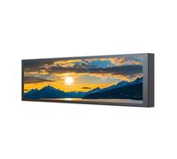 Domary Boîtier D'ordinateur Écran Secondaire 9,2 Pouces Thèmes Personnalisables Fonds D'écran Mesures de Performance Affichage du Moniteur de Température du Processeur en Temps Réel (Noir)