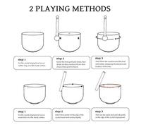 Domary BOL FRAPPÉ PAR CRISTAL THÉRAPIE MUSICALE RITUEL POUR LA MÉDITATION YOGA INSTRUMENTS DE PERCUSSION DE BOL CHANTANT [VIBRATION GUÉRISON PROFONDE] (Remarque F)