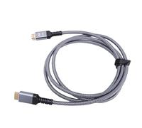 Domary Câble 2.1 8K 48 Gbit/s, Cordon tressé Ultra Haute Vitesse pour | Compatible avec Switch 2, Ordinateur Portable, 8K à 60 Hz, 4K 60 Hz, Support Arrière 2.0b/1.4, Veste en Nylon tissé de 1,8 M