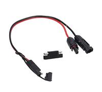Domary Câble Adaptateur Panneau Solaire 12awg vers SAE avec Capuchon et Double Gaine en PVC pour Camping-Car, Moto et Voiture