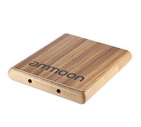 Domary Cajon en Bois de Zèbre, Instrument de Percussion à Tambour à Main, Forme Plate en Bois avec Trou Son Latéral pour Accompagnement Groupe, Pratique du Sens du Rythme (ammon)