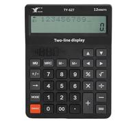 Domary Calculatrice de Bureau avec écran LCD à 12 Chiffres, Batterie | Gros Bouton, Durable pour L'école de Bureau, Fonctions de Mémoire, Portable