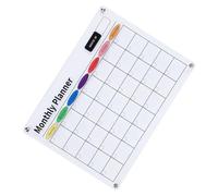 Domary Calendrier Mensuel en Acrylique Transparent Effaçable à Sec,