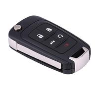 Domary e Télécommande de Voiture à 5 Boutons, clé à Puce pour Malibu Sonic, Contact Durable Non Coupée avec Puce sécurité, Plastique Noir 6,3x3,5 Cm