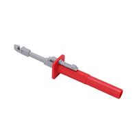 Domary Clip de Sonde de Perçage Fil, Sonde Perforation sans Perte avec Prise Jack 4 Mm et Indice Cat III 1000 V 10 A pour Multimètres Outils Diagnostic Circuit Test (Rouge)
