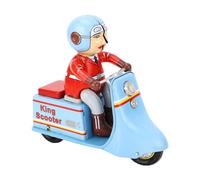 Domary Clockwork Retro Decro Decorative Metal Wind Up Motorcycle Toy for Kids Adults adapté pour Bar Cafe Home Fer
