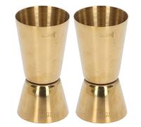 Domary Cocktail Jigger en Acier Inoxydable, Verre Doseur à Double Tête | Doseur à Cocktail en Forme de Lingot D'or pour le Bartending, Mesureur à en Métal de qualité Alimentaire, Antirouille et