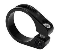 Domary Collier de Serrage de Tige Selle Vélo en Alliage D'aluminium 31,8 Mm, Coupe CNC, Conception Creuse Ergonomique, Collier Tige Selle Vélo Léger à Dégagement (Noir)