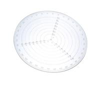 Domary Compas de Centrage Rond en Acrylique Transparent, Outil de Centrage pour Tour, Jauge Cercle, Outil Travail pour Le Tournage sur Bois, Diamètre des Cercles Projet