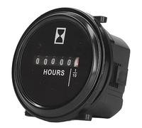 Domary Compteur Horaire Mécanique à Quartz Fiable avec Large Plage de Synchronisation 99999,9 Heures pour les Grues de Compresseurs D'air 1 unité