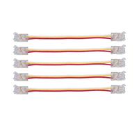 Domary Connecteurs de Bande Lumineuse LED COB, 3 Broches, 8mm, 10 Pièces, Matériau Sûr pour PC, pour la Maison, Le Bureau, Les Fêtes et la Cuisine