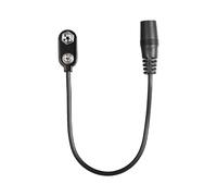 Domary Convertisseur de Batterie 9 V Connecteur à Pression 2,1 Mm 5,5 Mm Prise Femelle Effet Guitare Adaptateur d'alimentation One Spot pour Accessoires de Pédales Guitares éle (1 Paquet)