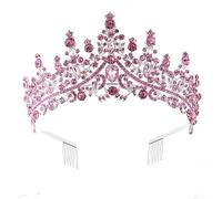 Domary Couronne de Reine en Plastique pour Décorations de Fête | Diadème Léger, Accessoire de Déguisement pour Enfants, Couronne de Princesse pour Jeu de Rôle, Cadeaux de Fête