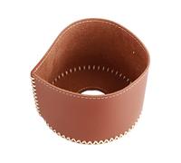 Domary Couverture de Protection en Cuir en Cuir Boîtier de Cartouche à Gaz Portable Accessoires de Camping (Brun foncé)
