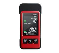 Domary Détecteur de Rayonnement électromagnétique NF-601, Compteur EMF avec Alarme Sonore et Lumineuse, Testeur de Champ Magnétique à Double Usage pour Le Bureau et la Maison