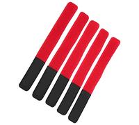 Domary DUUTI 5PCS Sangles de Pompe à Vélo Fixation de Bande Support Conception Crochet et Boucle Réutilisable Réglable pour Arrangement Stockage Vélo Matériau en NY (Rouge)
