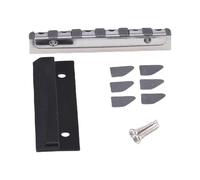 Domary Écrou de Guitare en Acier Inoxydable Oreiller de Tête de Repos en Acier Inoxydable pour Guitare électrique avec Rouleaux de 43 Mm de Longueur 1-3/8 "Espacement des Cordes