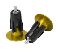 Domary Embouts de Guidon de Vélo en Alliage D'aluminium, Universels et Portables, pour Poignées de VTT (Or)